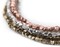 The Bead Chest 3 Strand Bundle: Diamond Cut Beads 2mm Silver, Brass, Copper Multicolor Faceted 24 Inch Strand